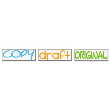 Trodat® Interlocking Stack Stamp, Copy, Draft, Original, 1.81" X 0.63", Assorted Fluorescent Ink freeshipping - TVN Wholesale